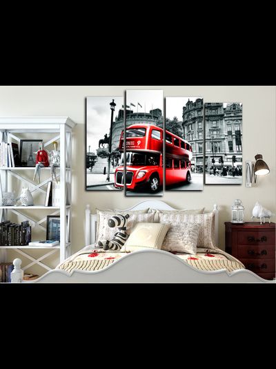Модульная картина "Лондонский автобус"