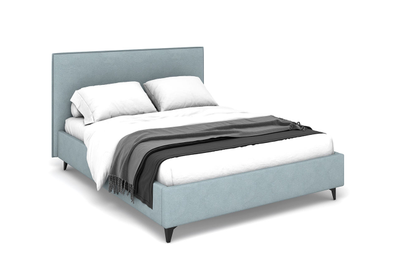 Двуспальная мягкая кровать Ингрид Ривалли (Rivalli), в съемных чехлах, на высоких металлических ножках, под робот-пылесос