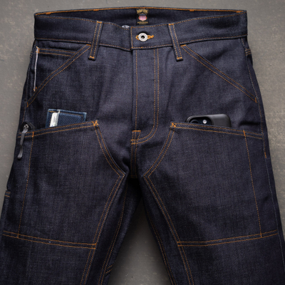 Джинсы =Brave Star= Die Hard Double Knee 14oz Hardline Japan Selvage Denim Jean