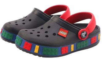 Crocs Lego Clogs Детские черные с красным