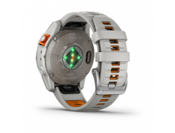 Умные часы Garmin Fenix 7 Pro Sapphire Solar титановый серый с серо-оранжевым ремешком 010-02777-20