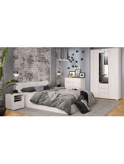 Спальный гарнитур «Белла» Ясень Белый (BTS)