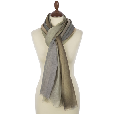 Павловопосадский палантин Туманные дали 10067-1