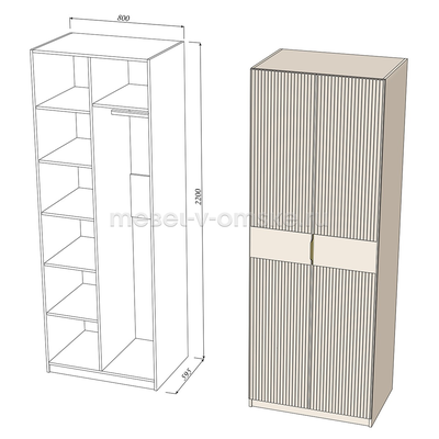 Шкаф Амели 2-х дверный