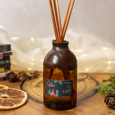 Диффузор для дома с фибровыми палочками 100 мл (ароматы в ассортименте)