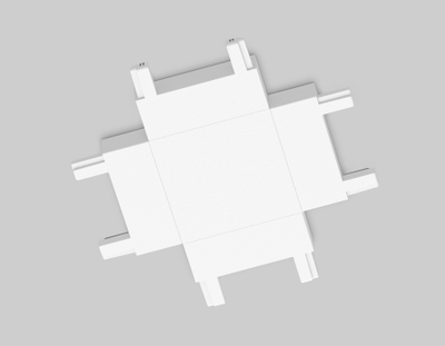 Коннектор X-образный для накладного шинопровода Magnetic Ultra Slim GV 1124 WH белый 46*46*6