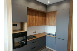 Кухня графит с антресолями