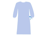 Халат хирургический,25г/м2, (голубой), XL