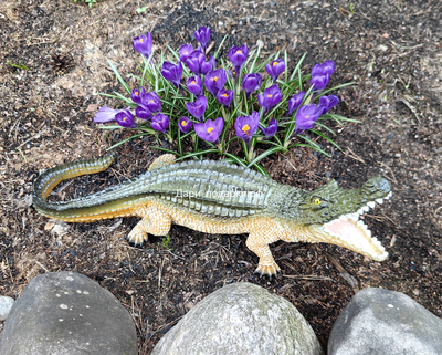 Крокодил 15*40см   1,2кг   полистоун Россия 1844/012457*