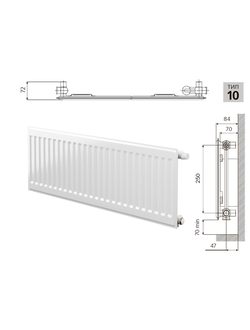Стальные панельные радиаторы Prado Universal ТИП 10 ВЫСОТА 300