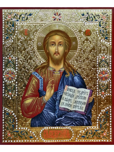Господь Вседержитель. Рукописная икона 17,5х21см.