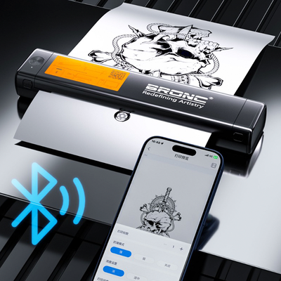 Термокопировальный беспроводной принтер BRONC Inkless Thermal Tattoo Printer