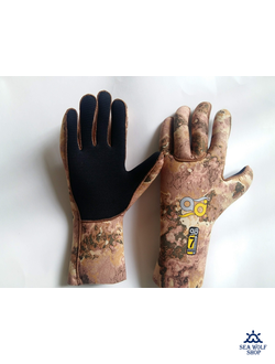 Перчатки неопреновые 5мм AquaDiscovery "Camo" ОП р.L