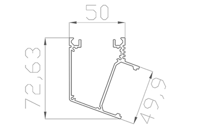Алюминиевый профиль 4L-6373-D ANOD