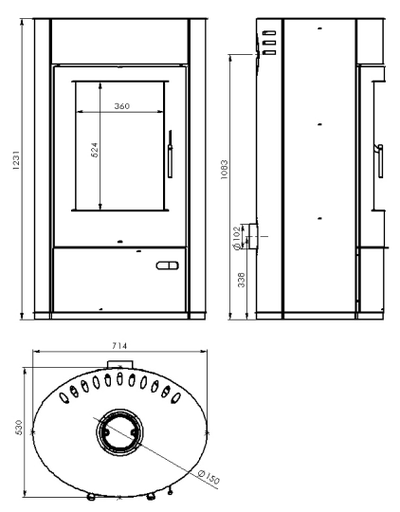 Печь-камин Дунай, Мета - Бел (Беларусь)