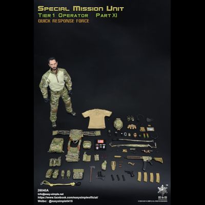 Боец сил специальных операций США - Коллекционная ФИГУРКА 1/6 scale SMU Tier 1 Operator Part XI Quick Response Force (26040A) - Easy&amp;Simple