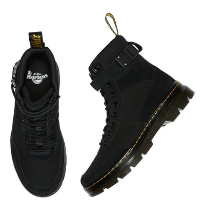 Обувь Dr. Martens 1460 Black Smooth Combs Tech Canvas And Hi Suede