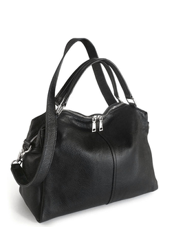 (АРТИКУЛ: 8182/1) СУМКА ЖЕНСКАЯ СРЕДНЕГО РАЗМЕРА, НАТУРАЛЬНАЯ КОЖА, ЧЕРНАЯ, ДЛИННЫЙ РЕМЕНЬ ЧЕРЕЗ ПЛЕЧО