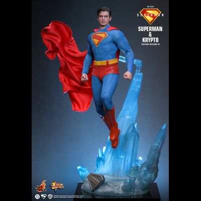 ПРЕДЗАКАЗ - Супермен (Дэвид Коренсвет, "Супермен" 2025 г)  - Коллекционная ФИГУРКА 1/6 Superman &amp; Krypto (MMS812) -  Hot Toys ?ЦЕНА: 39800 РУБ.?