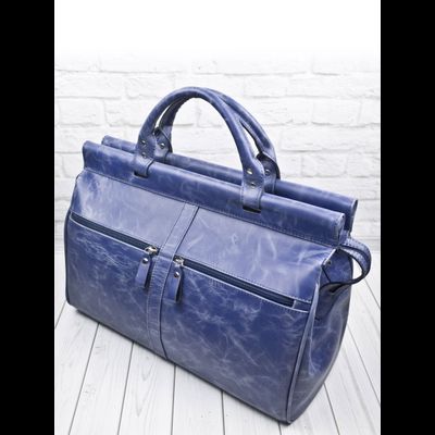 Кожаный саквояж Veano blue (арт. 4004-07)