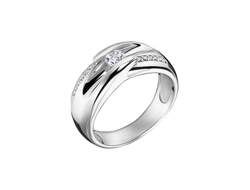 Кольцо бриллиант в рельсе арт. 810279.