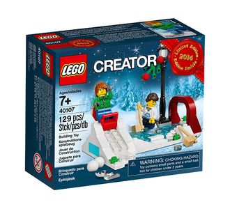 Внешний Вид Конструктора Lego # 40107 «Зимнее Катание на Катке (Winter Skating Scene)»