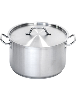 Кастрюля  5,0 л. нерж. d=20 см. h=16 см. тройное дно с крышк. (индукция) MGsteel /1/