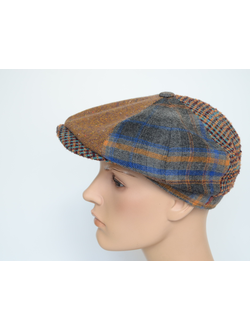 Кепка восьмиклинка Alfonso D ' Este 42052 клетка шотландская