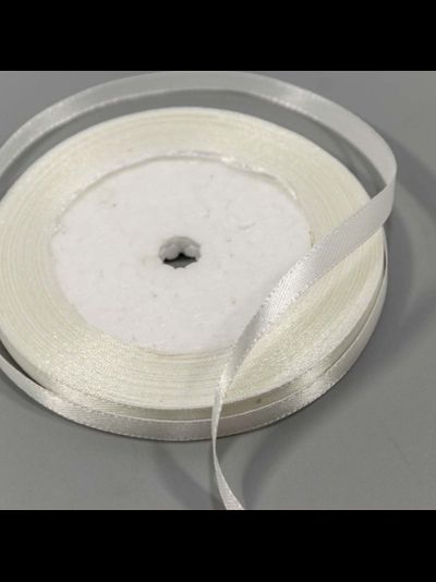 Лента атласная 6мм (42, тепл. белая), 22,9м