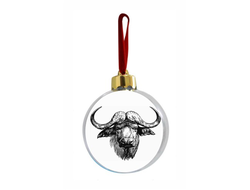 Новогодний ёлочный шар с символикой "Быка" №10