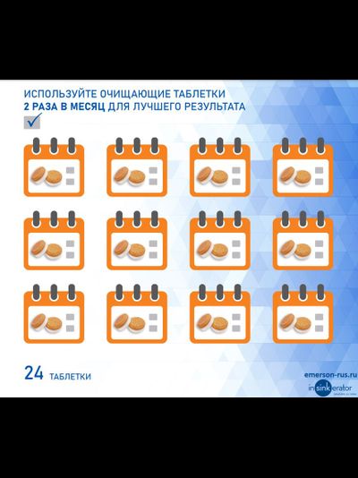 Чистящие таблетки для измельчителя DISPOSER CLEANER, (24 шт/упак)