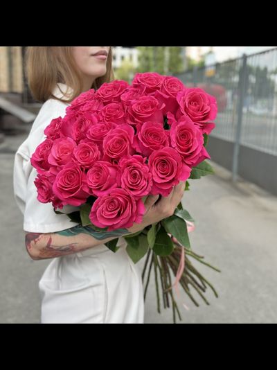 25 эквадорских роз 80 см "Pink Floyd"