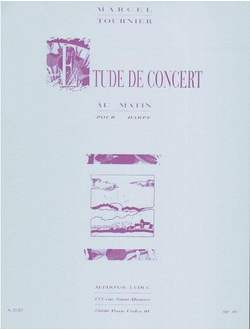 Tournier, Marcel Etude de concert pour harpe