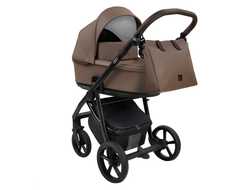 Коляска 2в1 Roan Esso Кожа Camel/Black руч.Тем.коричневый