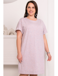Домашняя туника-платье арт. 5708 (цвет светлая сирень) Размеры 52-60
