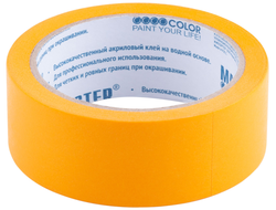 Лента малярная желтая, для внутренних работ, 36 мм x 25 м MASTER COLOR 30-6613