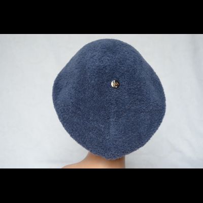 Синий вязаный женский берет из кашемира Vizio Италия 6749 ВО
