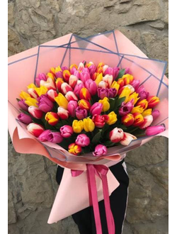 Микс из 101 тюльпана