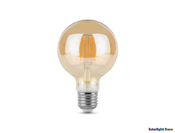 Gauss LED Filament Golden G95 6w 824/827 E27