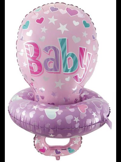 Шар фольгированный с гелием &quot;Соска для девочки&quot; 80см (к)