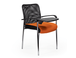 Кресло Стул Афродита Люкс СН TW-01/S-0432/Е11-к чёрный/оранжевый/чёрный со столиком