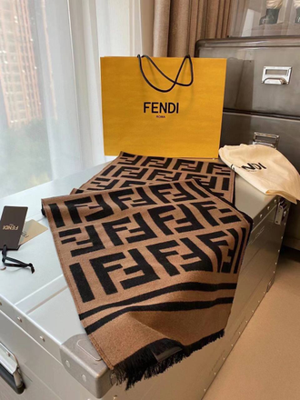 FENDI шарф из шерсти и шелка