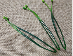 Искусственная добавка травка с зелеными шариками, высота 15 см, цена за 1 шт