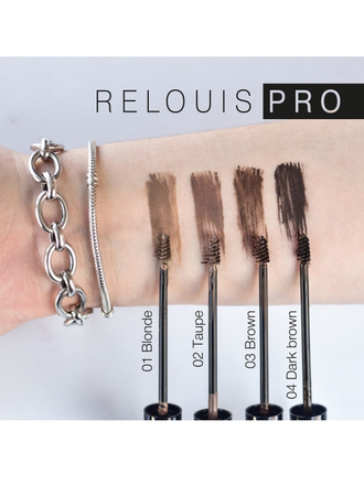 Гель для бровей водостойкий оттеночный RELOUIS PRO Waterproof Color Brow Gel