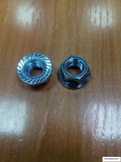 Гайка М12*1,75*10 с зубчатым буртиком DIN 6923 цена за 10 шт.