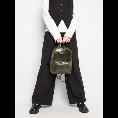 Женский кожаный рюкзак Anzolla dark green (арт. 
3040-11)