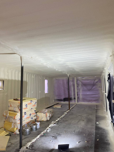 Утепление морского контейнера пенополиуретаном