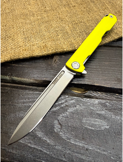Складной нож Single EVO. Клинок ДОЛ, СТАЛЬ ELMAX, G10 желтый
