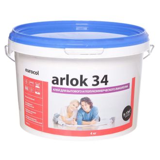 Клей для ПВХ Arlok 34 бытовой упаковка 4 кг. (Расход на 8-10 м.кв.)