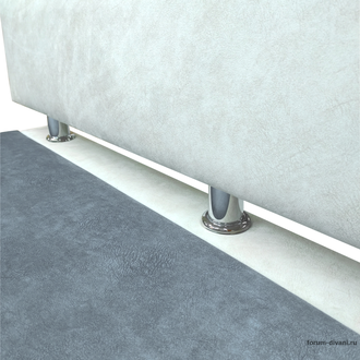 Кухонный ДИВАН "ФОРУМ-4" с боковой спинкой, Серый/Слоновая кость Правый